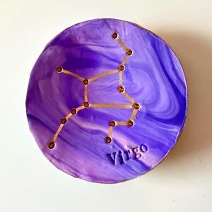Handmade Virgo Clay Trinket Dish